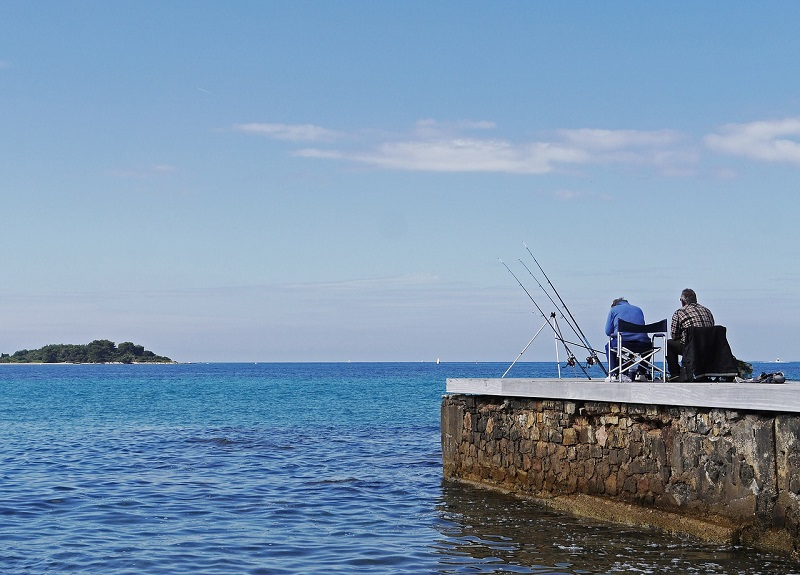 Cannes pescadores mar