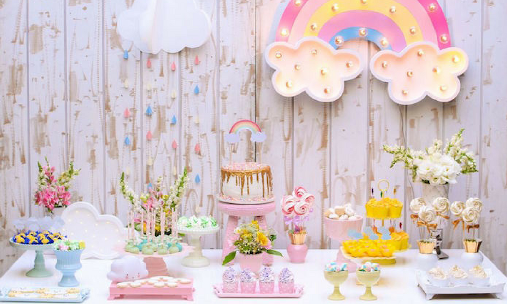 Mesa dulce de fiesta de cumpleaños temática